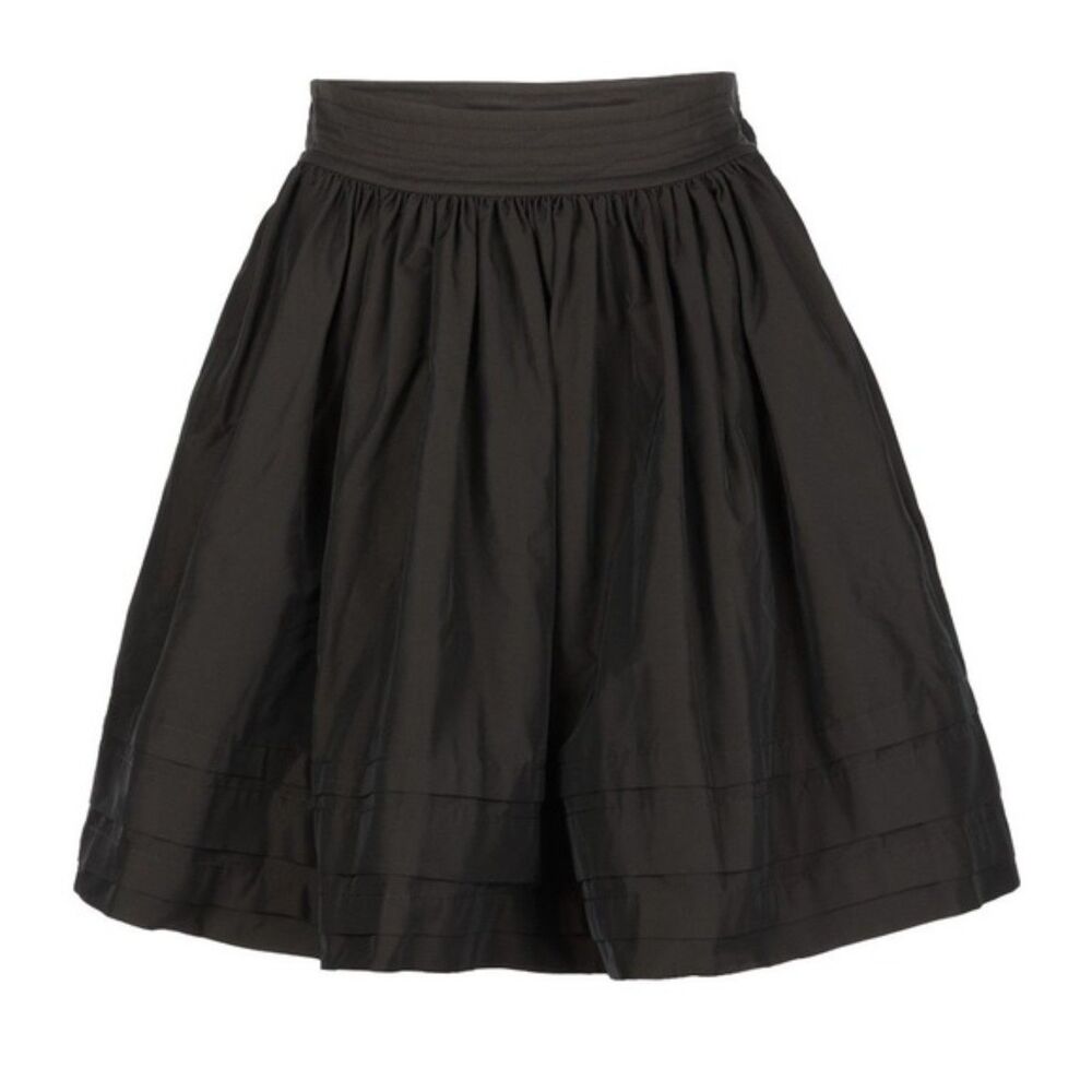 ALLSAINTS all saints Spitalfields Full Chocolate Brown Iridescent Pleat Skirt 8